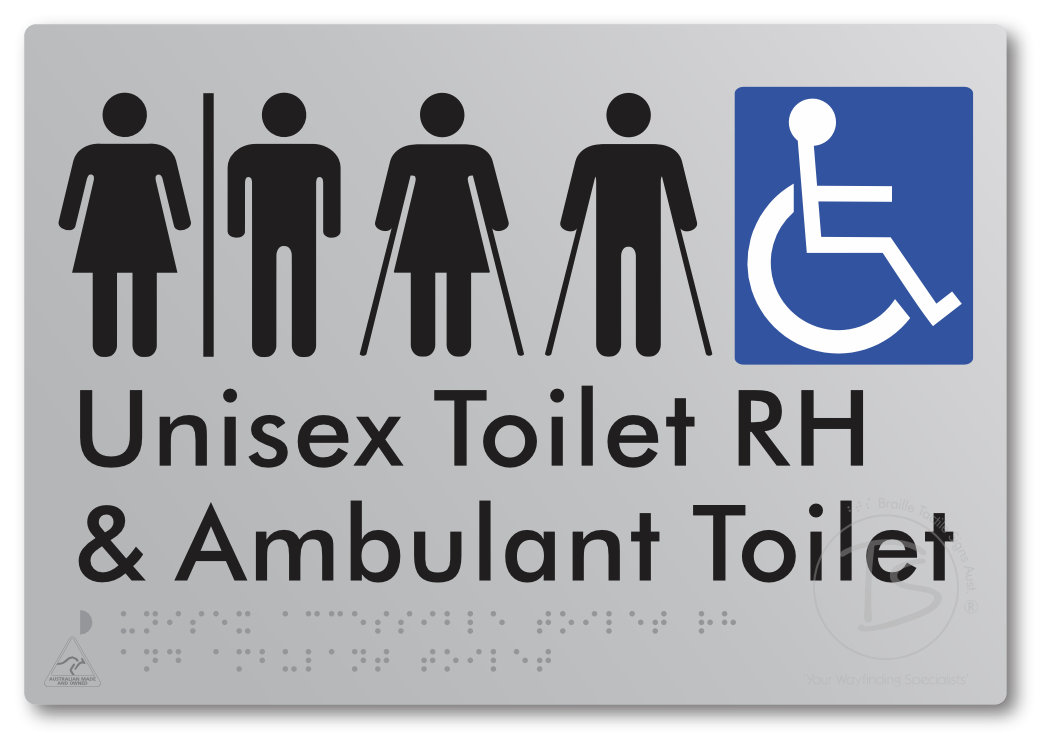Unisex Accessible Toilet RH and Ambulant Toilet with Air Lock