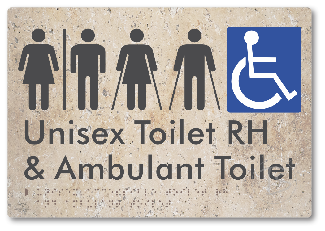 Unisex Accessible Toilet RH and Ambulant Toilet with Air Lock