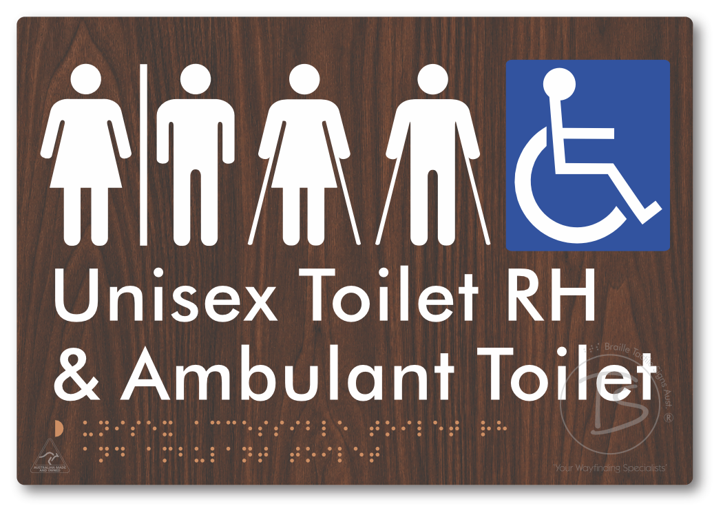 Unisex Accessible Toilet RH and Ambulant Toilet with Air Lock