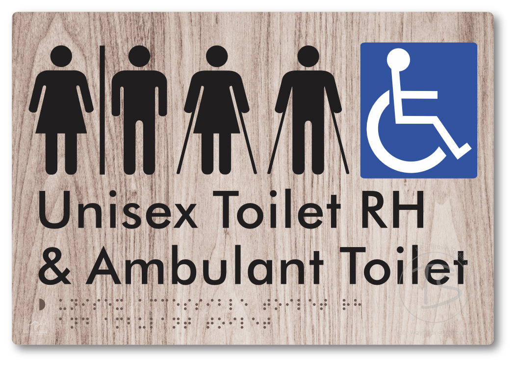 Unisex Accessible Toilet RH and Ambulant Toilet with Air Lock