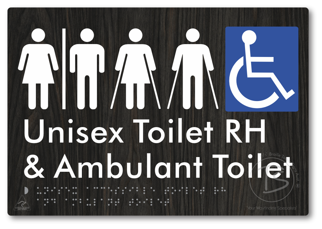 Unisex Accessible Toilet RH and Ambulant Toilet with Air Lock
