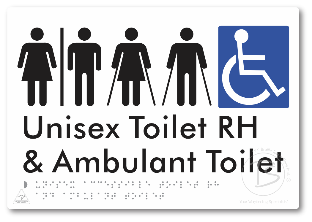 Unisex Accessible Toilet RH and Ambulant Toilet with Air Lock