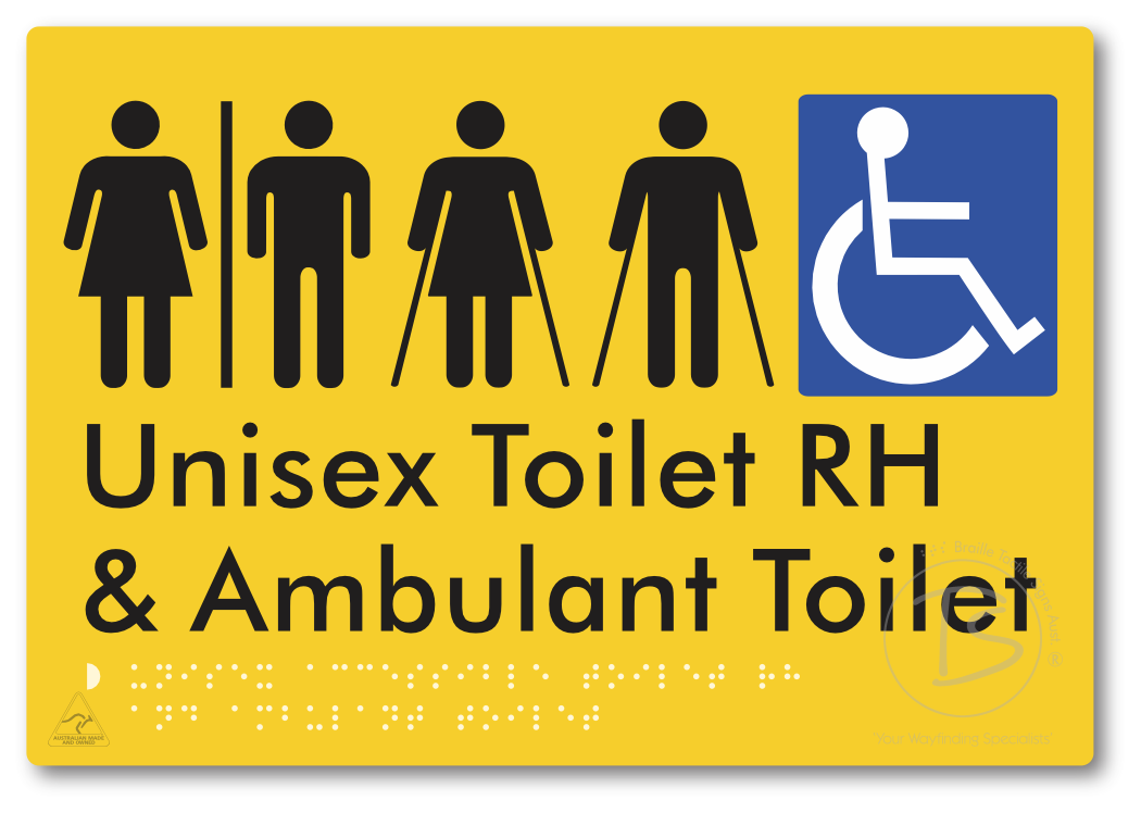 Unisex Accessible Toilet RH and Ambulant Toilet with Air Lock