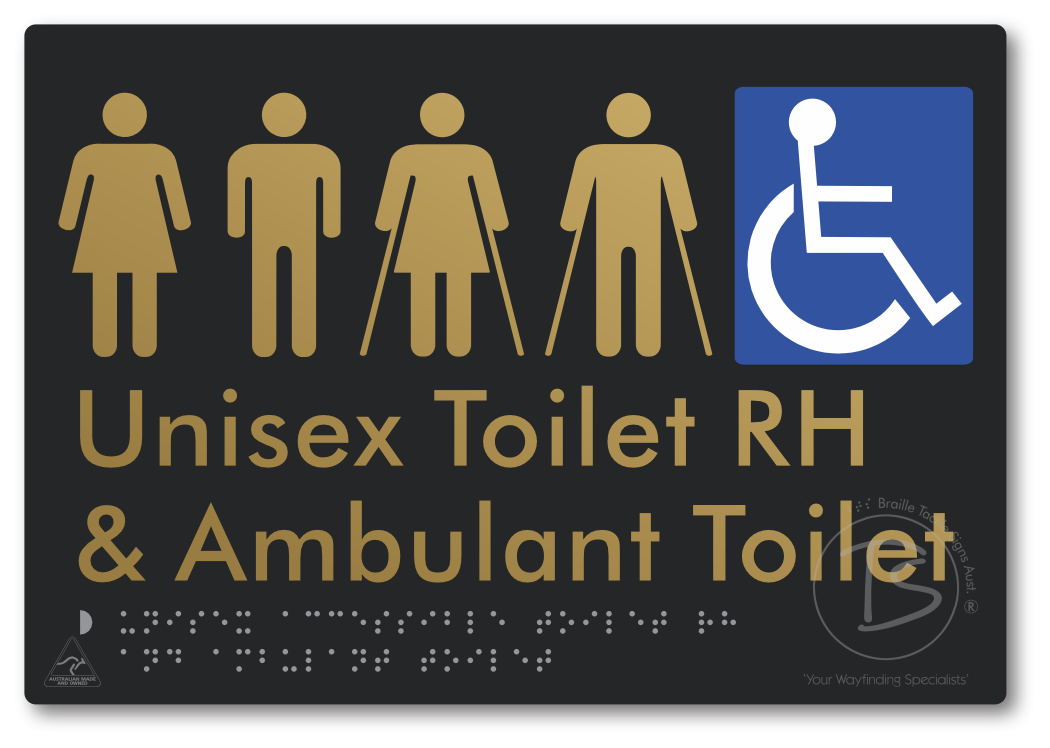 Unisex Accessible Toilet RH and Ambulant Toilet