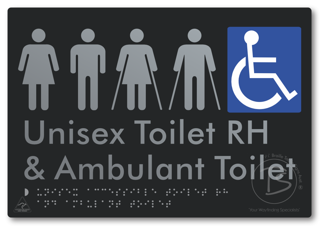 Unisex Accessible Toilet RH and Ambulant Toilet