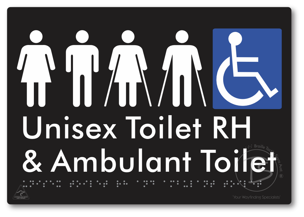 Unisex Accessible Toilet RH and Ambulant Toilet