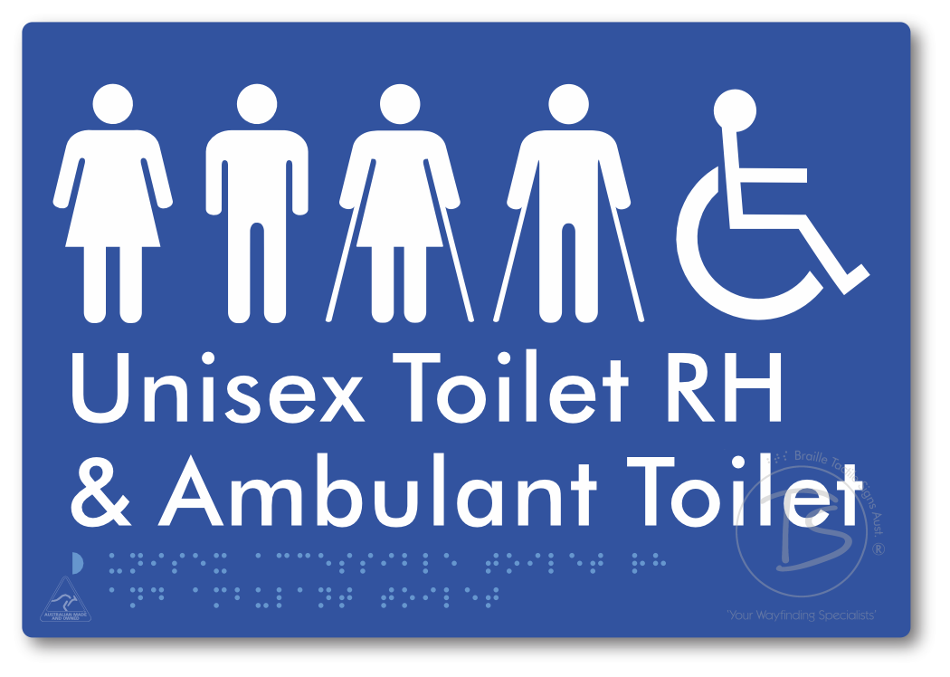 Unisex Accessible Toilet RH and Ambulant Toilet