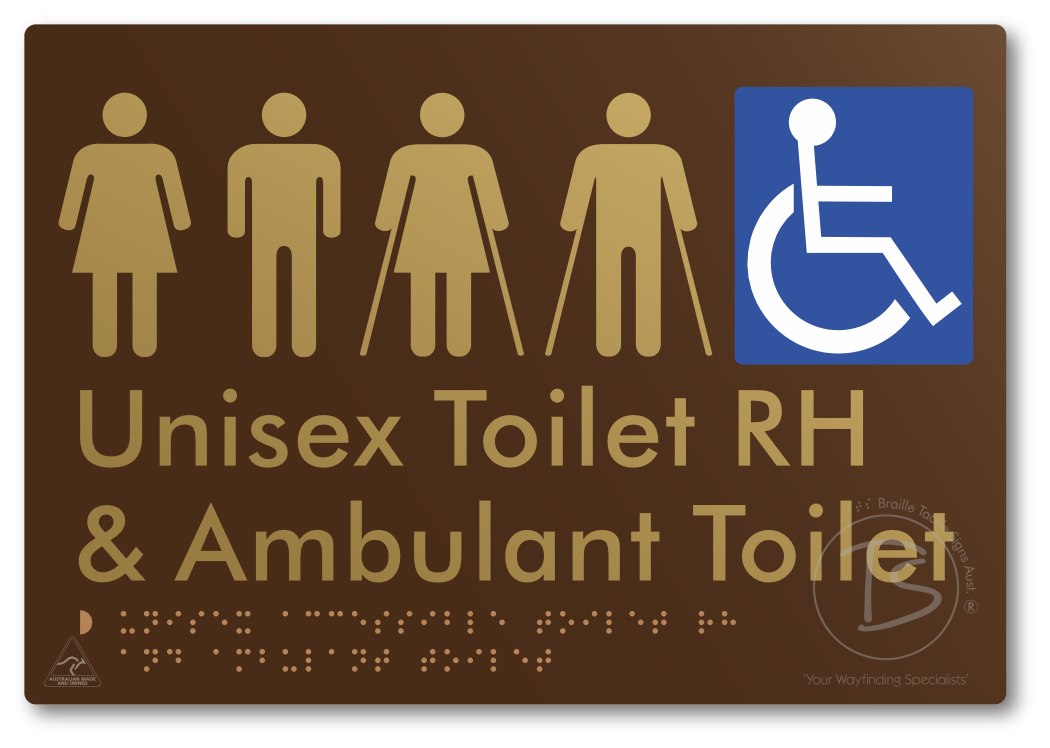 Unisex Accessible Toilet RH and Ambulant Toilet