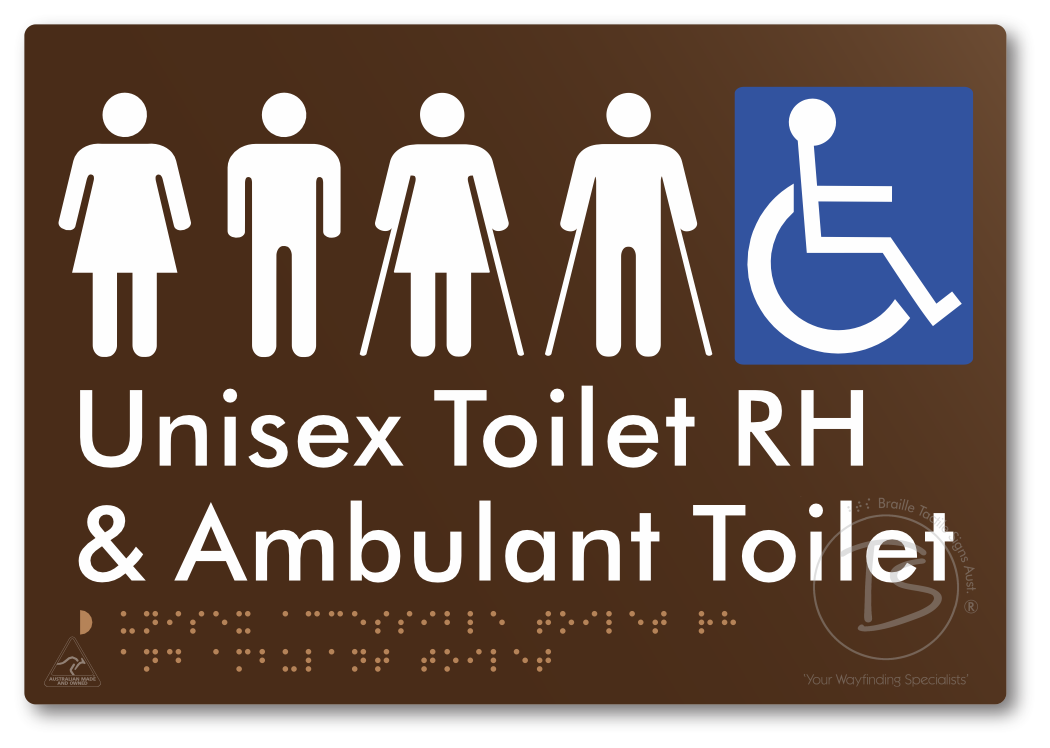 Unisex Accessible Toilet RH and Ambulant Toilet