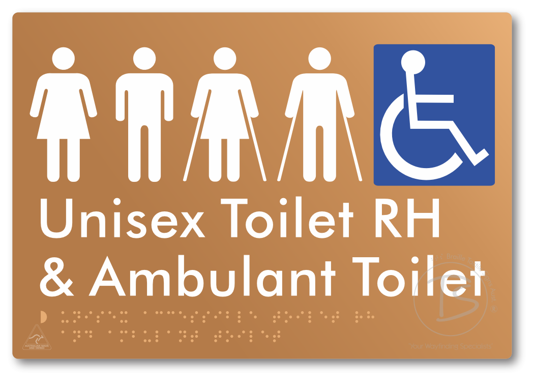 Unisex Accessible Toilet RH and Ambulant Toilet