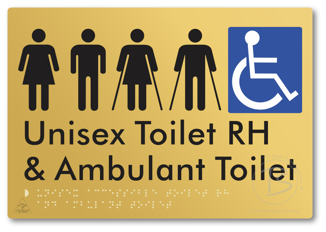 Unisex Accessible Toilet RH and Ambulant Toilet