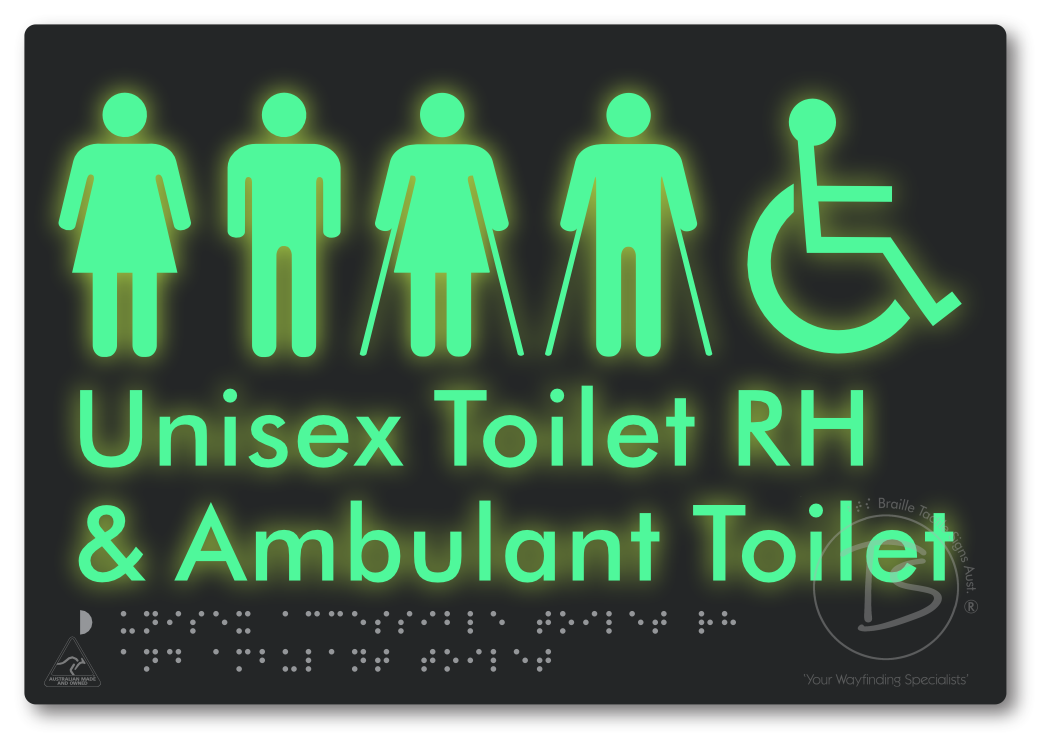Unisex Accessible Toilet RH and Ambulant Toilet