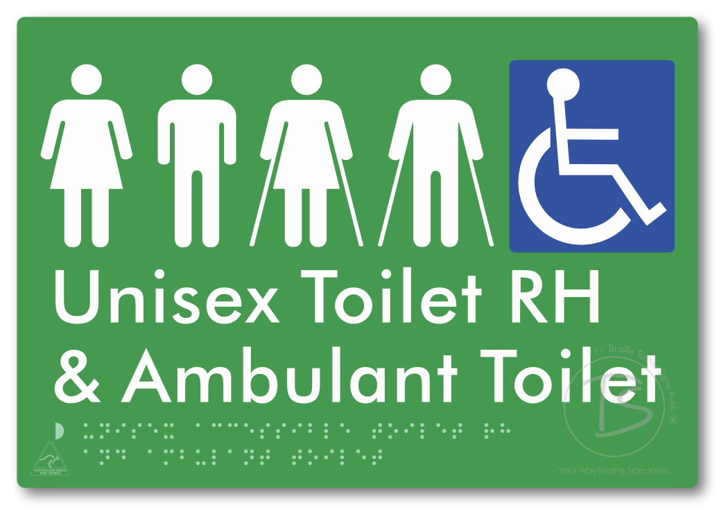 Unisex Accessible Toilet RH and Ambulant Toilet