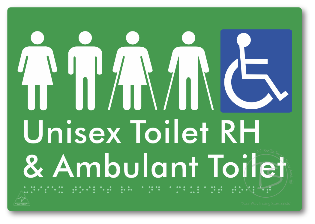 Unisex Accessible Toilet RH and Ambulant Toilet