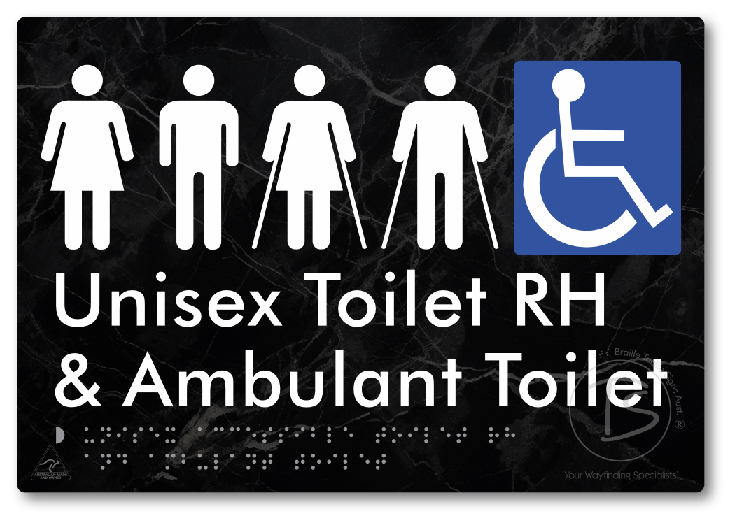 Unisex Accessible Toilet RH and Ambulant Toilet