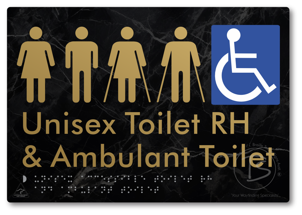 Unisex Accessible Toilet RH and Ambulant Toilet