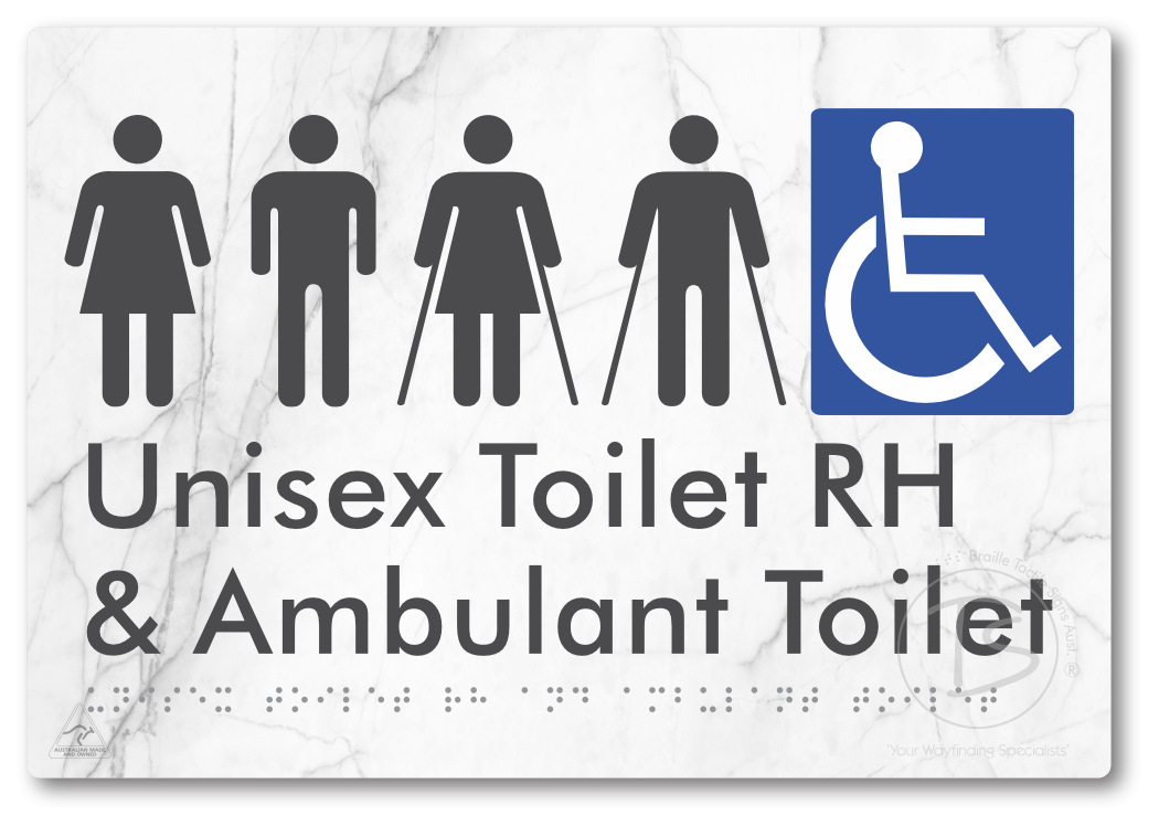 Unisex Accessible Toilet RH and Ambulant Toilet