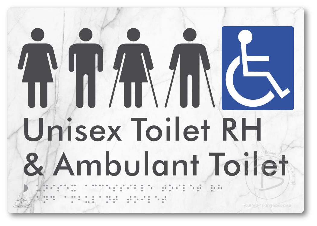 Unisex Accessible Toilet RH and Ambulant Toilet
