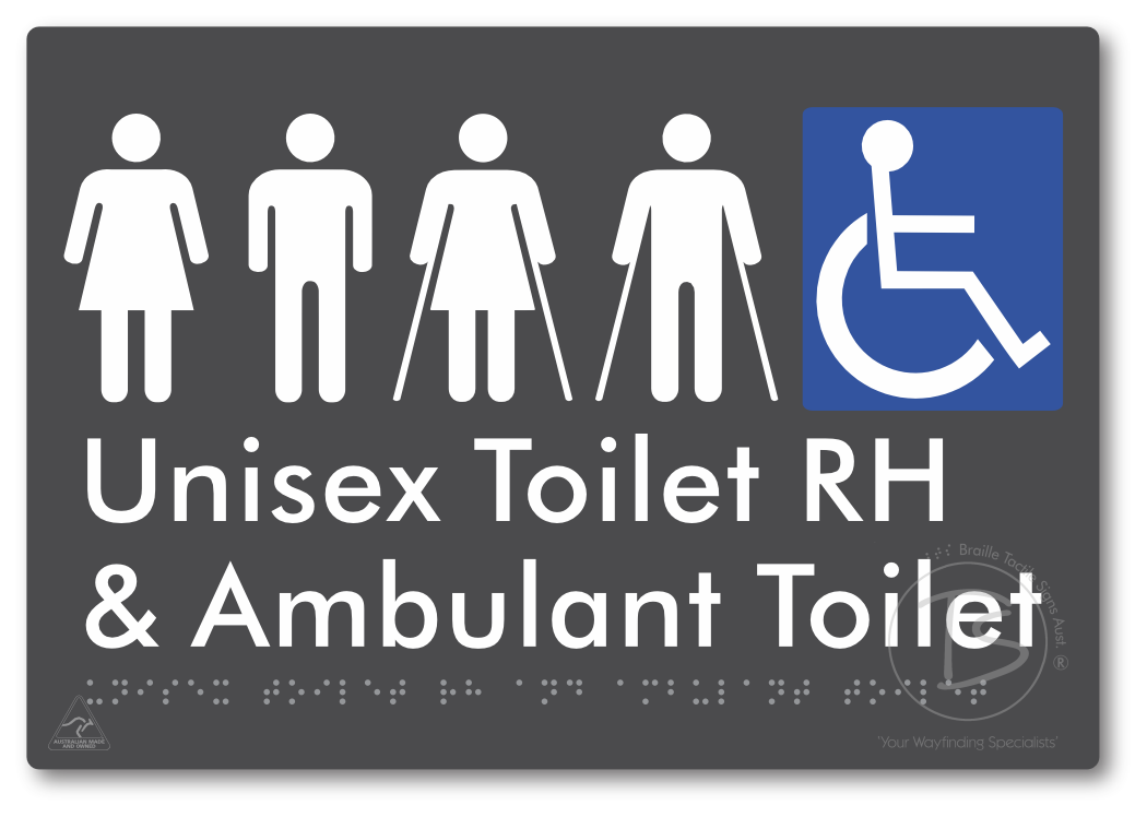 Unisex Accessible Toilet RH and Ambulant Toilet