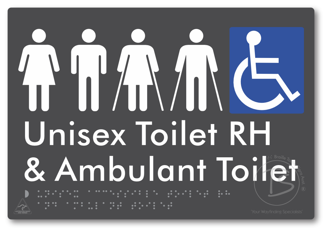 Unisex Accessible Toilet RH and Ambulant Toilet