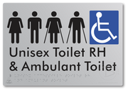 Unisex Accessible Toilet RH and Ambulant Toilet
