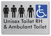 Unisex Accessible Toilet RH and Ambulant Toilet