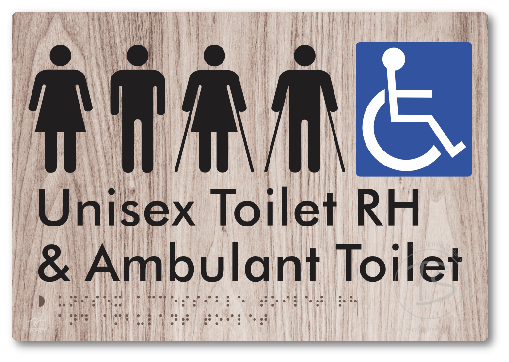 Unisex Accessible Toilet RH and Ambulant Toilet