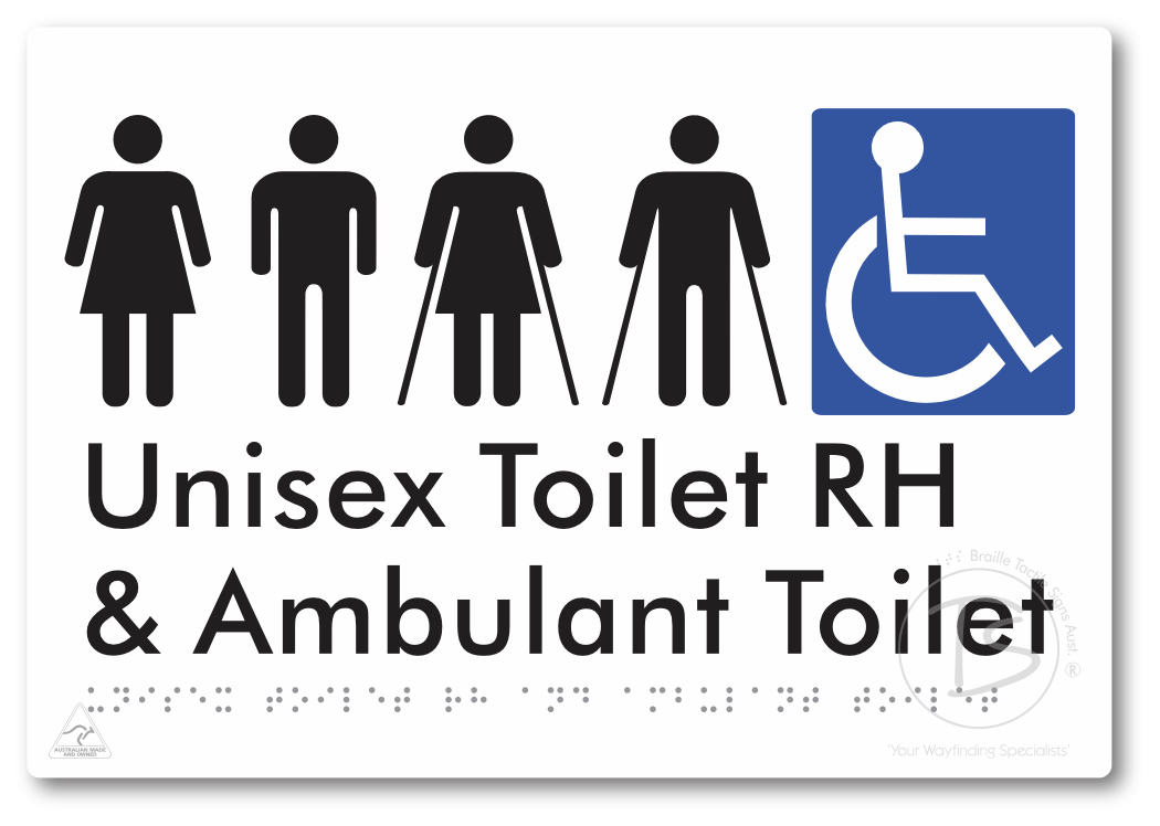 Unisex Accessible Toilet RH and Ambulant Toilet
