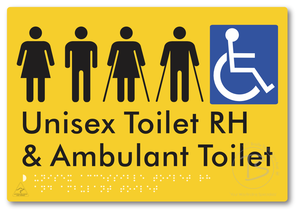 Unisex Accessible Toilet RH and Ambulant Toilet