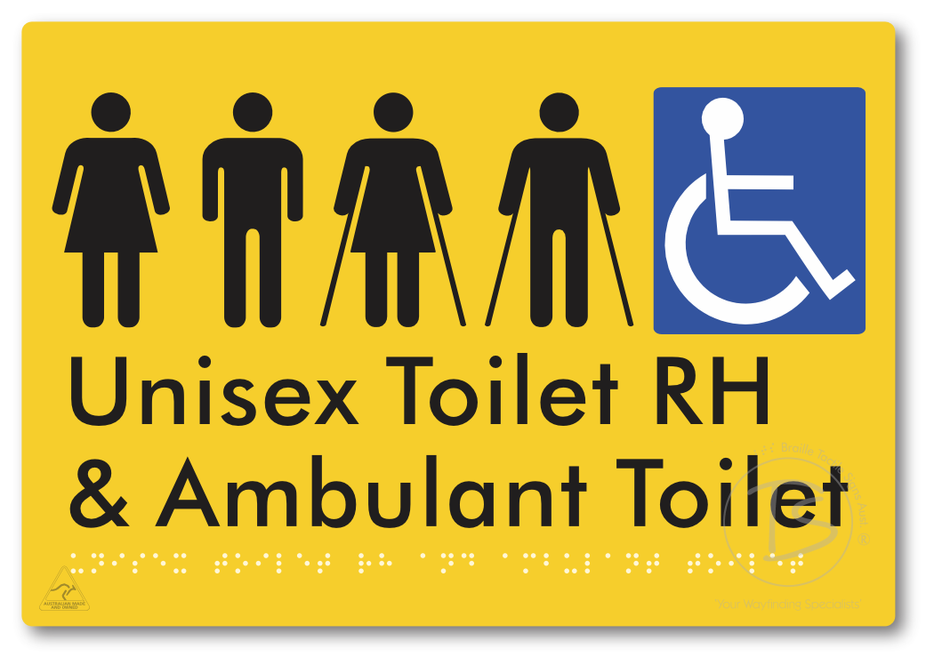 Unisex Accessible Toilet RH and Ambulant Toilet