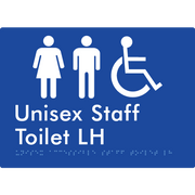 Unisex Accessible Staff Toilet LH - Braille Tactile Signs Aust.