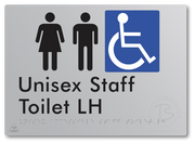 Unisex Accessible Staff Toilet LH - Braille Tactile Signs Aust.