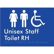 Unisex Accessible Staff Toilet RH - Braille Tactile Signs Aust.