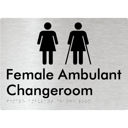 Female Ambulant Changeroom - Braille Tactile Signs Aust.