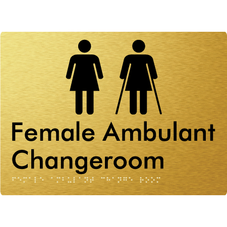 Female Ambulant Changeroom - Braille Tactile Signs Aust.