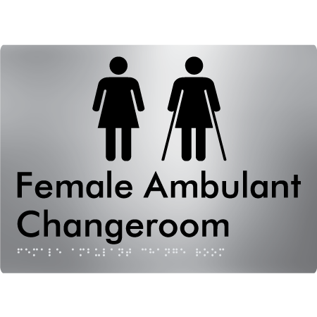 Female Ambulant Changeroom - Braille Tactile Signs Aust.