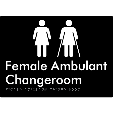 Female Ambulant Changeroom - Braille Tactile Signs Aust.