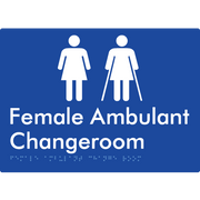 Female Ambulant Changeroom - Braille Tactile Signs Aust.