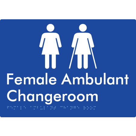 Female Ambulant Changeroom - Braille Tactile Signs Aust.