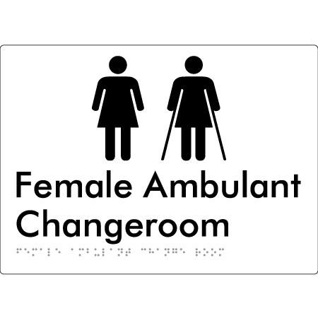 Female Ambulant Changeroom - Braille Tactile Signs Aust.