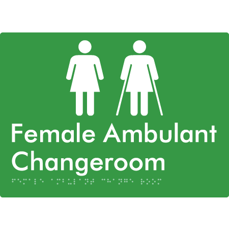 Female Ambulant Changeroom - Braille Tactile Signs Aust.