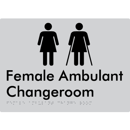 Female Ambulant Changeroom - Braille Tactile Signs Aust.