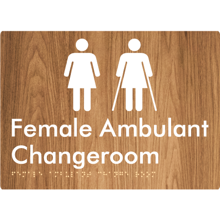 Female Ambulant Changeroom - Braille Tactile Signs Aust.