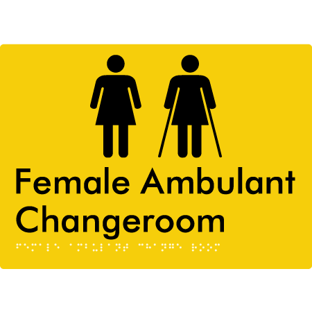 Female Ambulant Changeroom - Braille Tactile Signs Aust.