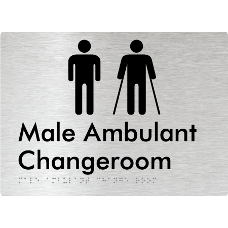 Male Ambulant Changeroom - Braille Tactile Signs Aust.