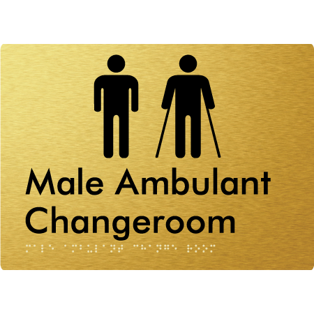 Male Ambulant Changeroom - Braille Tactile Signs Aust.