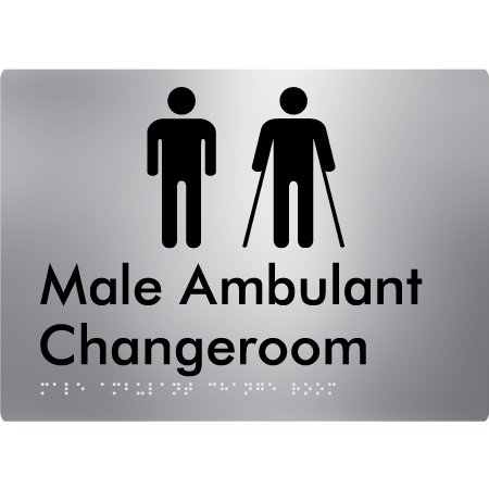 Male Ambulant Changeroom - Braille Tactile Signs Aust.