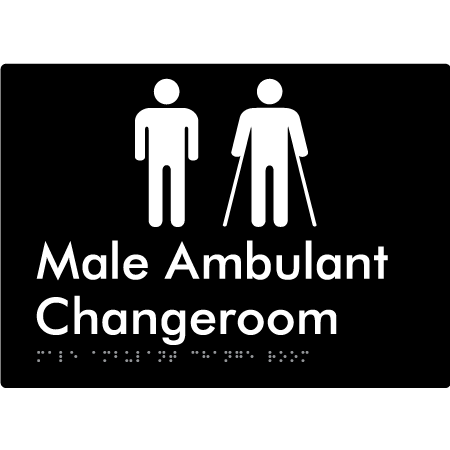 Male Ambulant Changeroom - Braille Tactile Signs Aust.