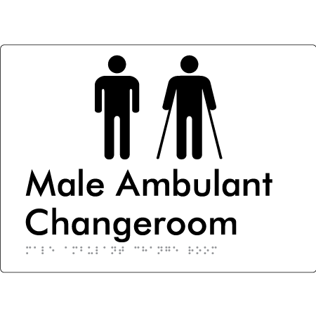 Male Ambulant Changeroom - Braille Tactile Signs Aust.