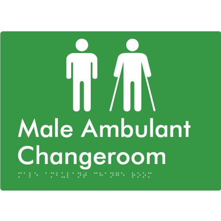 Male Ambulant Changeroom - Braille Tactile Signs Aust.